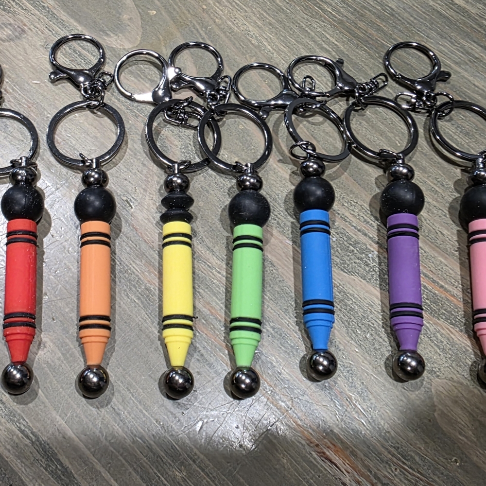 Colorful Crayon Keychains – Kids Accessories
